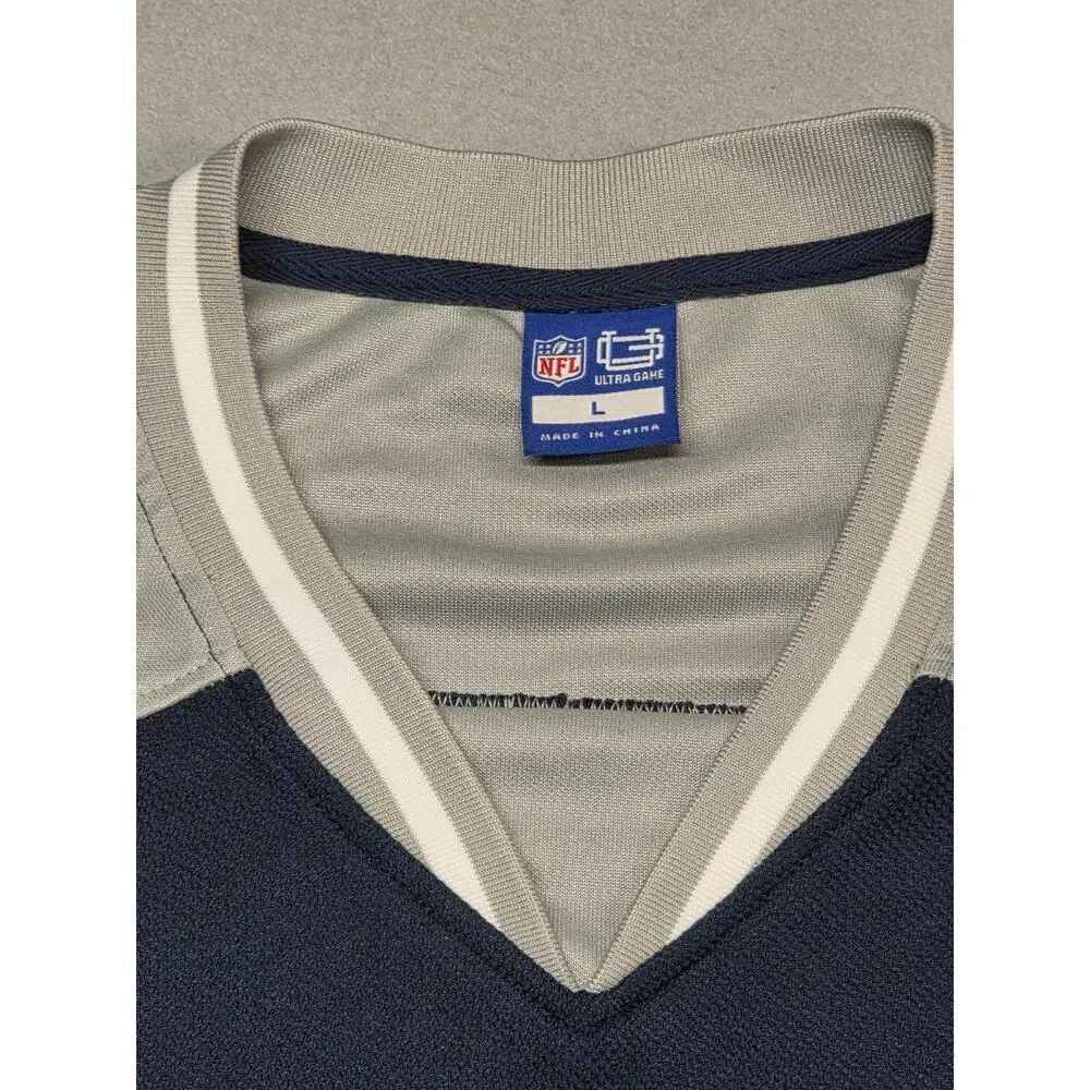 New With Tags Dallas Cowboys NFL Football Star Shirt Navy‎ Large Ultra Game Long